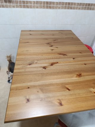 Mesa plegable de madera