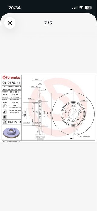 Discos Freno Delanteros BMW E60