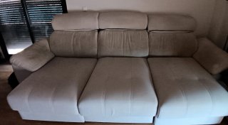 Sofá extensible 3 plazas beige