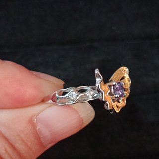 Anillo Plata Mariposa con Tanzanita Natural