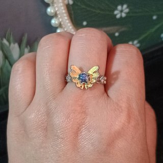 Anillo Plata Mariposa con Tanzanita Natural