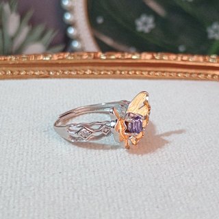 Anillo Plata Mariposa con Tanzanita Natural