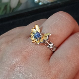Anillo Plata Mariposa con Tanzanita Natural