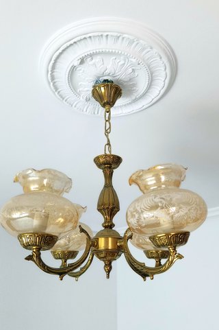 Lámparas Vintage Años 80 - Oro y Cristal