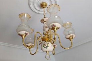 Lámparas Vintage Años 80 - Oro y Cristal
