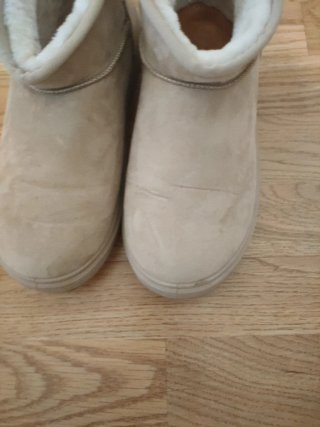 Botas beige de pelo