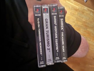 Lote 4 Juegos PS1: Shrek, Gran Turismo 2, Barbie,