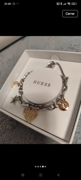 Pulsera Guess Doble Cadena con Charms