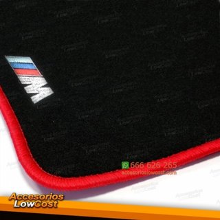 ALFOMBRILLAS X3 E83 CON LOGO RIBETE ROJO