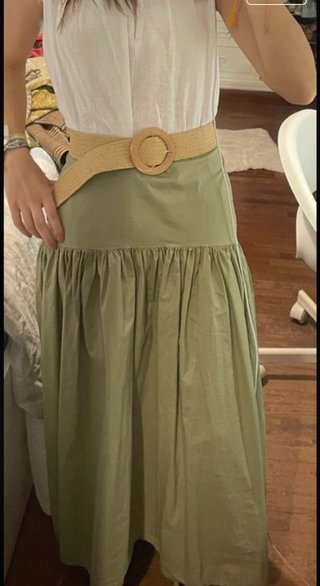 Falda larga verde