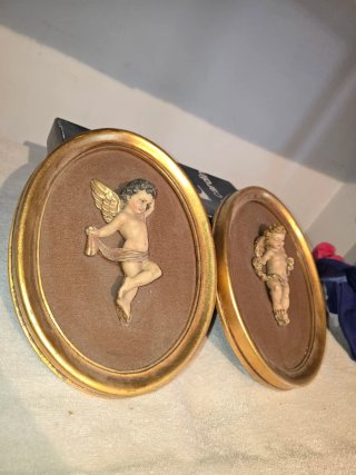 Pareja de angelitos antiguos