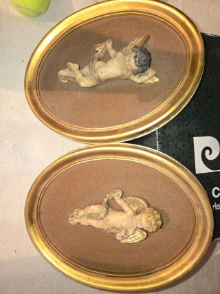 Pareja de angelitos antiguos
