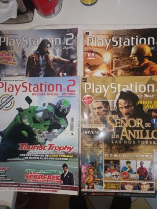 Lote PS2 Slim + 50 Demos + Revistas