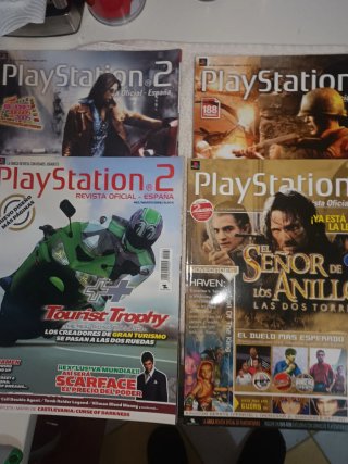 Lote PS2 Slim + 50 Demos + Revistas