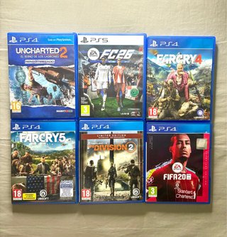 Lote 6 Juegos PS4/PS5: PRECIOS  en Descripción....