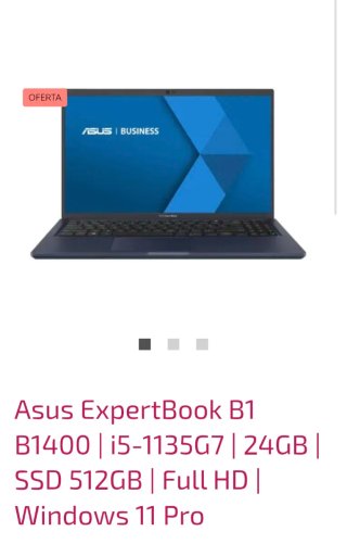 Asus ExpertBook B1 B1400 i5-1135G7 24GB SSD
