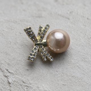 Orecchini Perla e Fiocco Dorato