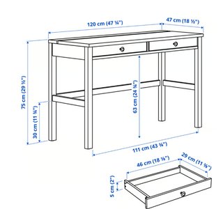 Escritorio IKEA Madera 2 Cajones