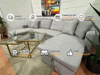SOFA CAMA DOBLE CHAISE LONGUE Y ARCON