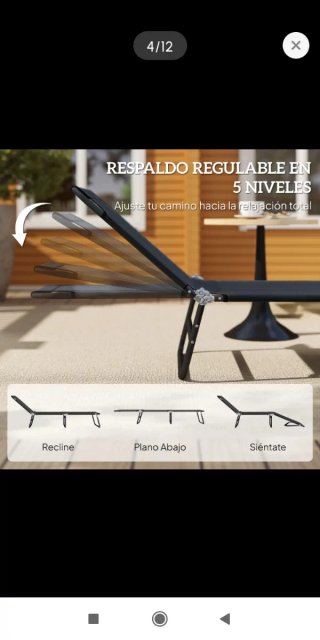 Tumbona plegable hamaca playa