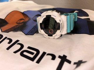 Casio G-Shock Reloj Blanco y Turquesa