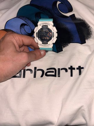Casio G-Shock Reloj Blanco y Turquesa