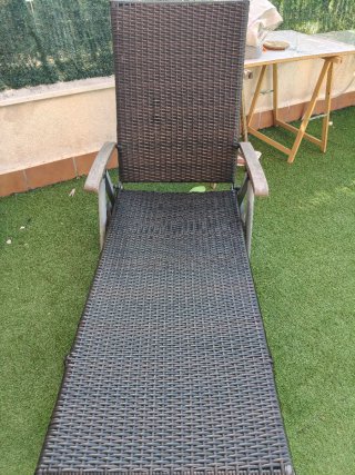Lettino da esterno marrone