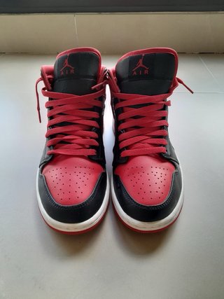 Jordan 1 Deportivas Negro Rojo