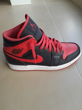 Jordan 1 Deportivas Negro Rojo
