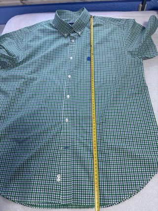 Camisa Cortefiel cuadros verde y azul Talla XL