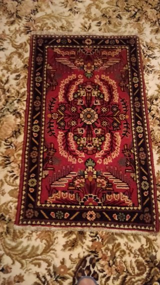 Alfombra persa de lana multicolor