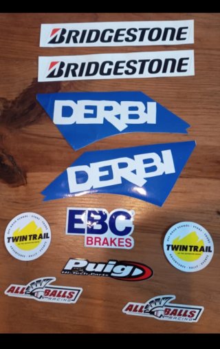 Pegatinas Derbi Puig EBC Bridgestone Moto