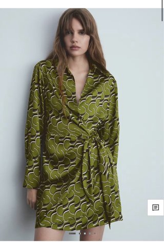 Vestido estampado Mango verde (estrenar) Negociabl