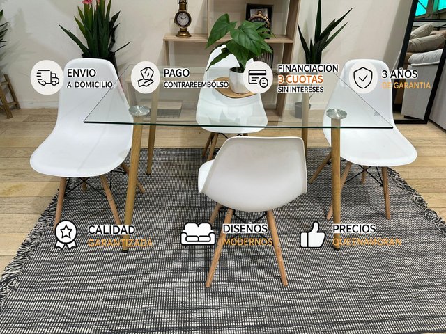 Comedor NUEVO mesa + 4 sillas