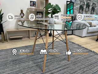 Mesa circular de cristal NUEVA