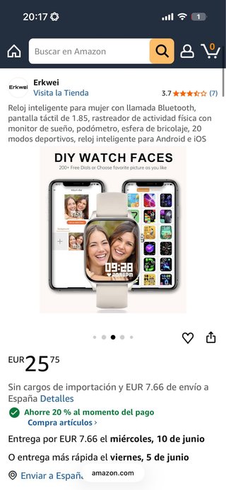 Reloj Inteligente Erkwei Blanco NUEVO