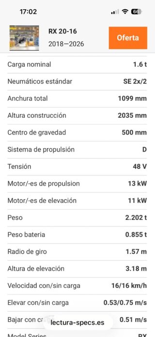 Carretilla elevadora Still RX20 16