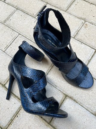 Sandalias Zara Tiras Piel Serpiente