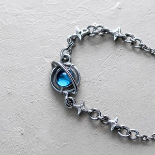 Pulsera Planeta Azul y Estrellas Plata