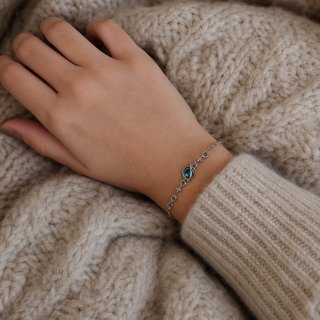 Pulsera Planeta Azul y Estrellas Plata