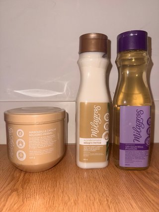 Kit Milagros Shampoo, Acondicionador y Mascarilla