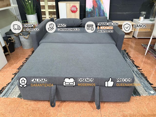 Nuevo sofa cama 2 plazas - tela
