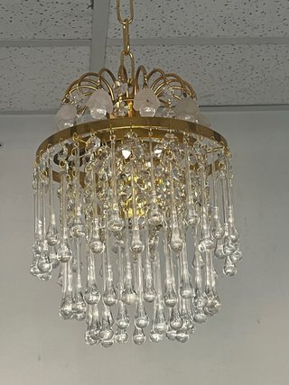 Lámpara Techo Baño Oro 24k Cristal