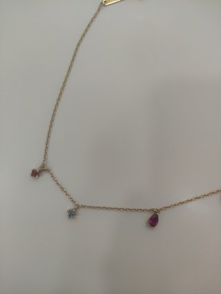 Collar Singularu oro con piedras multicolor