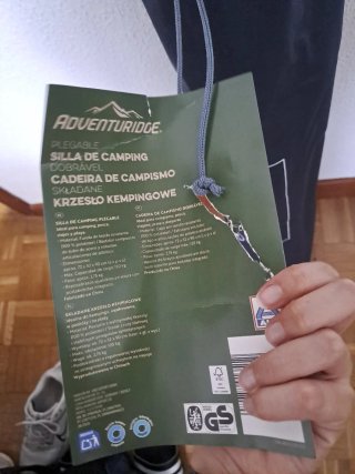 Silla Camping Plegable o silla playa