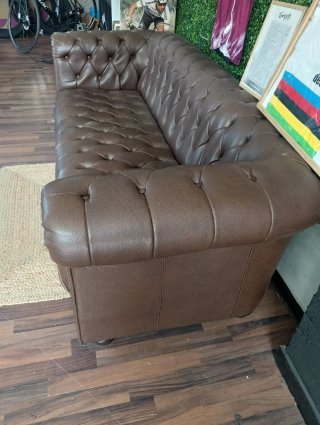Sofá Chesterfield Piel Marrón