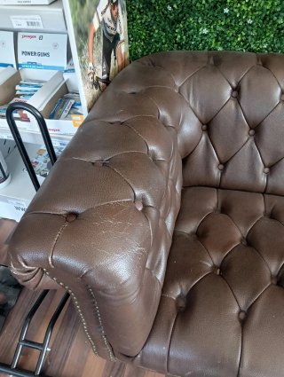 Sofá Chesterfield Piel Marrón