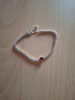 Pulsera Pandora Corazón Rojo y Circonitas