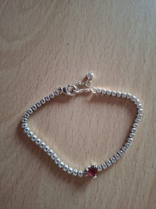 Pulsera Pandora Corazón Rojo y Circonitas