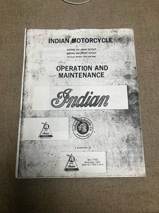 4 Manuales Indian Moto Antiguos